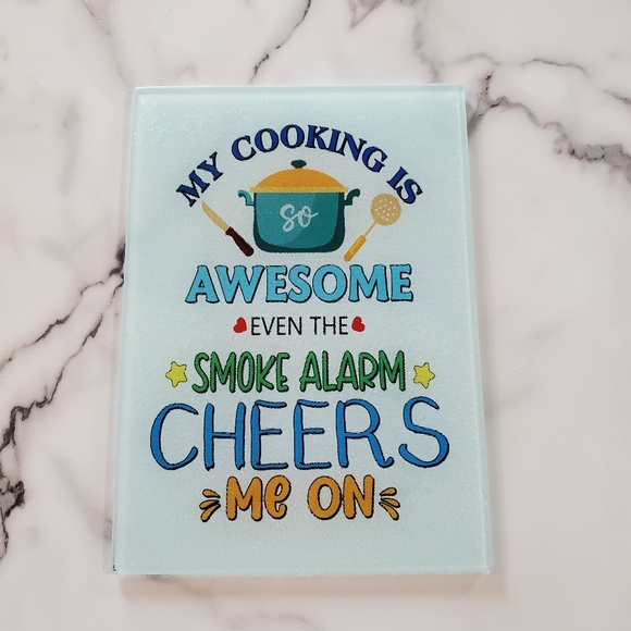My cooking is so awesome Glass Cutting Board - Picture 6 of 7